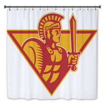 Roman Centurion Soldier With Sword And Shield Bath Decor 42304279
