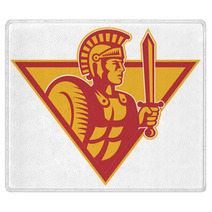 Roman Centurion Soldier With Sword And Shield Rugs 42304279