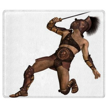 Roman Gladiator - Murmillo Type In Defensive Pose Rugs 66549830