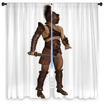 Roman Gladiator - Murmillo Type Window Curtains 66549836