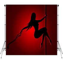 Romantic Dancing Girl In Red Light Backdrops 71944645