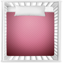 Romantic Vector Seamless Pattern (tiling). Sweet Pink Nursery Decor 61053280