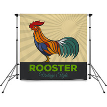 Rooster Logo Backdrops 88809157