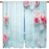 Rose In Water Window Curtains 108425202