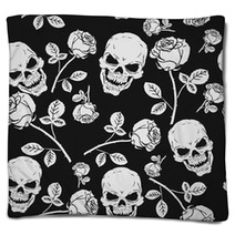 Roses And Skulls Seamless Pattern Blankets 88225880