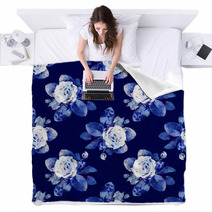 Roses Seamless Pattern Blankets 63050874