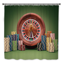 Roulette Wheel Chips. Clipping Path Included. Bath Decor 70312237