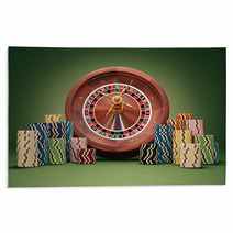 Roulette Wheel Chips. Clipping Path Included. Rugs 70312237