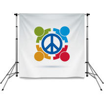 Round Antiwar Vector Icon, No War Symbol. People Of All National Backdrops 67103589