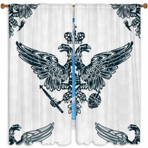 Royal Eagle Seamless Pattern Window Curtains 50881385
