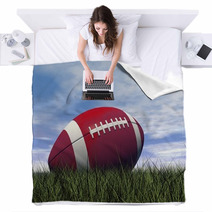 Rugby Ball - 3D Render Blankets 60254011