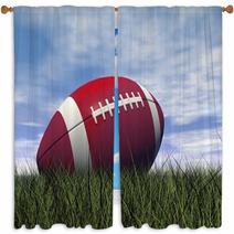 Rugby Ball - 3D Render Window Curtains 60254011