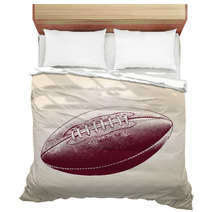Rugby Ball Hand Drawn Vector Llustration Realistic Sketch Bedding 65490798