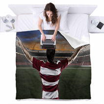 Rugby Player Blankets 59289394