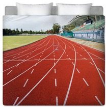 Running Track  In The Morning. Bedding 64992631
