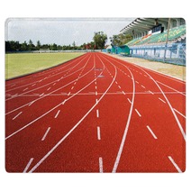 Running Track  In The Morning. Rugs 64992631