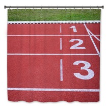 Running Track Numbers One Two Three In Stadium Bath Decor 48925630