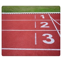 Running Track Numbers One Two Three In Stadium Rugs 48925630