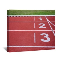 Running Track Numbers One Two Three In Stadium Wall Art 48925630