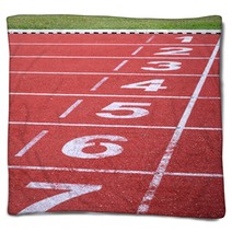 Running Track, Start And Finish Line Blankets 64276701