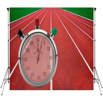 Running Tracks And Stop Watch Backdrops 61652614