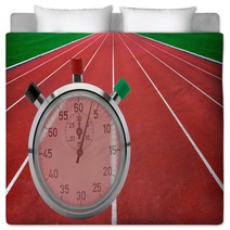 Running Tracks And Stop Watch Bedding 61652614