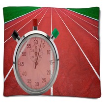 Running Tracks And Stop Watch Blankets 61652614