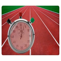 Running Tracks And Stop Watch Rugs 61652614