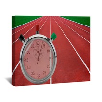 Running Tracks And Stop Watch Wall Art 61652614