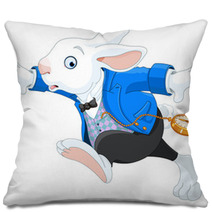 Running White Rabbit Pillows 62951845