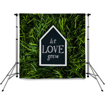 Rustic Chalkboard Decoration With Inspirational Quote Backdrops 68318135