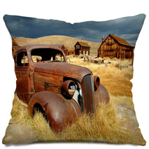 Rusty Car At Bodie Pillows 2050190