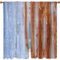 Rusty Metal Plate Background Window Curtains 71406719