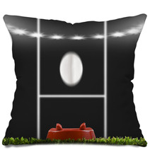 Rygby Ball Kicked To The Posts Pillows 34245615