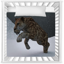 Sabre toothed Tiger In Ice Age Blizzard Nursery Decor 59813292