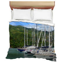 Sailboats In The Caribbean Bedding 31985403