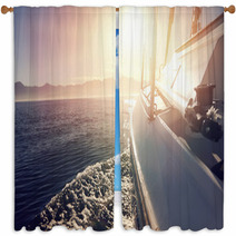 Sailing Ocean Boat Window Curtains 54105132
