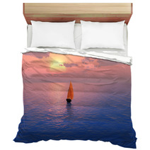 Sailing Ship At Sunset Bedding 65243774