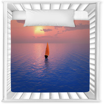 Sailing Ship At Sunset Nursery Decor 65243774
