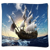 Sailing ship Blankets 33953512