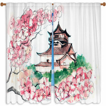 Sakura Window Curtains 50585379