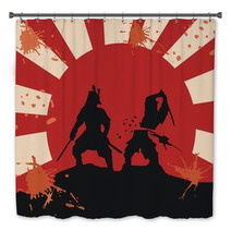 Samurai - Blood - Fight (epic Martial Art) Bath Decor 50701047