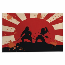 Samurai - Blood - Fight (epic Martial Art) Rugs 50701047