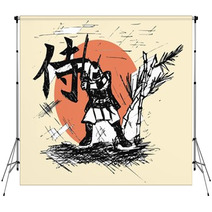 Samurai - Drawing Art (martial Art) Backdrops 52085568