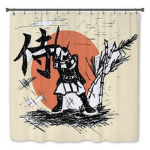 Samurai - Drawing Art (martial Art) Bath Decor 52085568