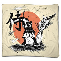 Samurai - Drawing Art (martial Art) Blankets 52085568