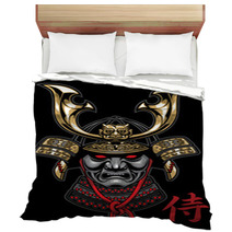 Samurai Helmet In Detailed Bedding 59880523