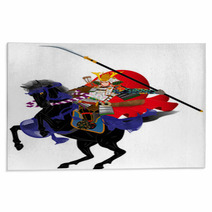 Samurai-style image illustration Rugs 63445663