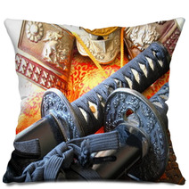 Samurai Swords And Helmet Pillows 61756487