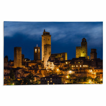 San Gimignano Night, Tuscany Rugs 53138415